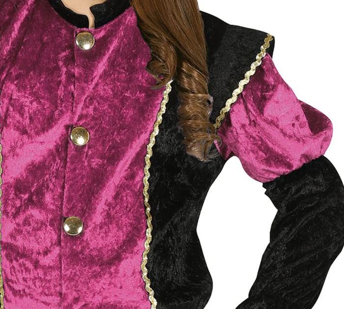 zwarte pietenpakje paars met zwart