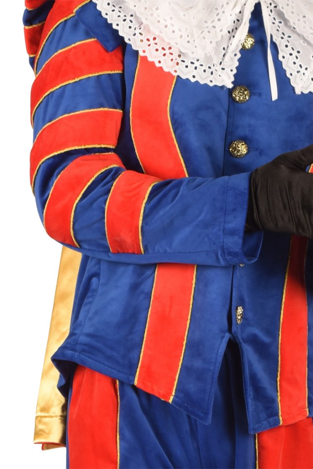 Pietenpak Cadiz Kobaltblauw-Rood met cape