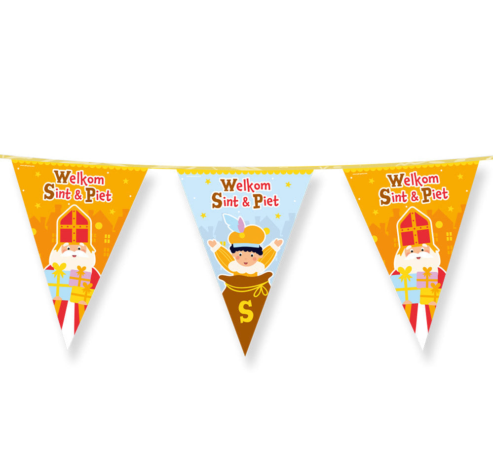 sint en piet vlaggenlijn 10 meter dubbelzijdig