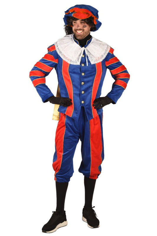 Pietenpak Cadiz Kobaltblauw-Rood met cape