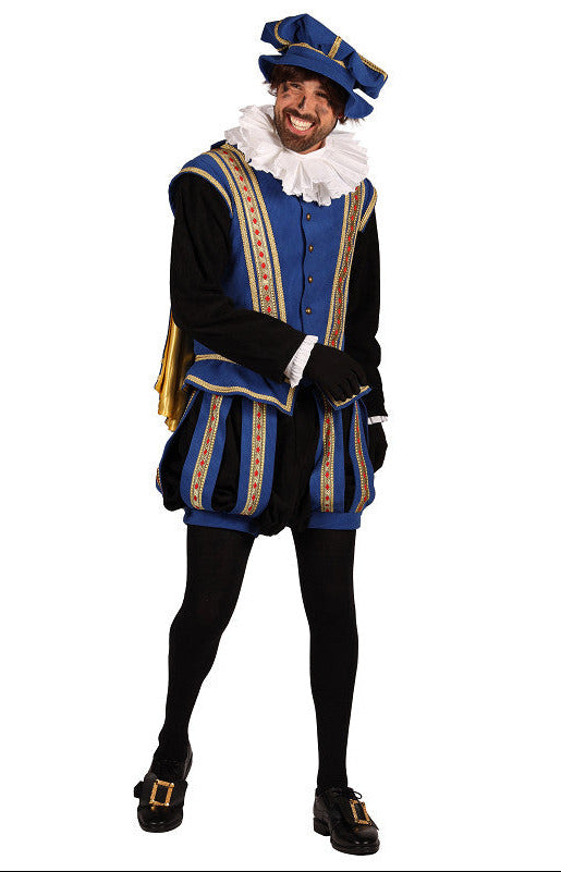 Piet Piet Amsterdam Blauw-Zwart ribfluweel