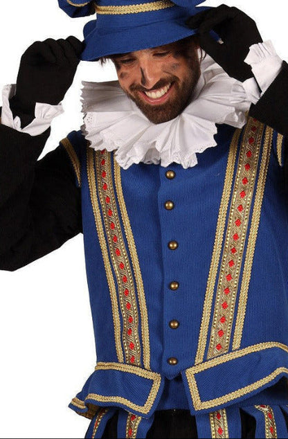 Pietenpak Rib Piet Amsterdam Blauw-Zwart details