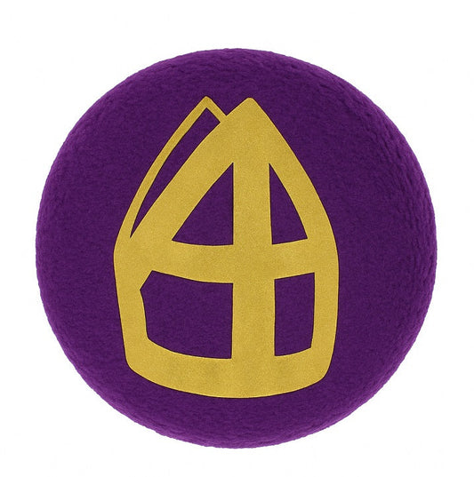 mijter button paars baretspeld