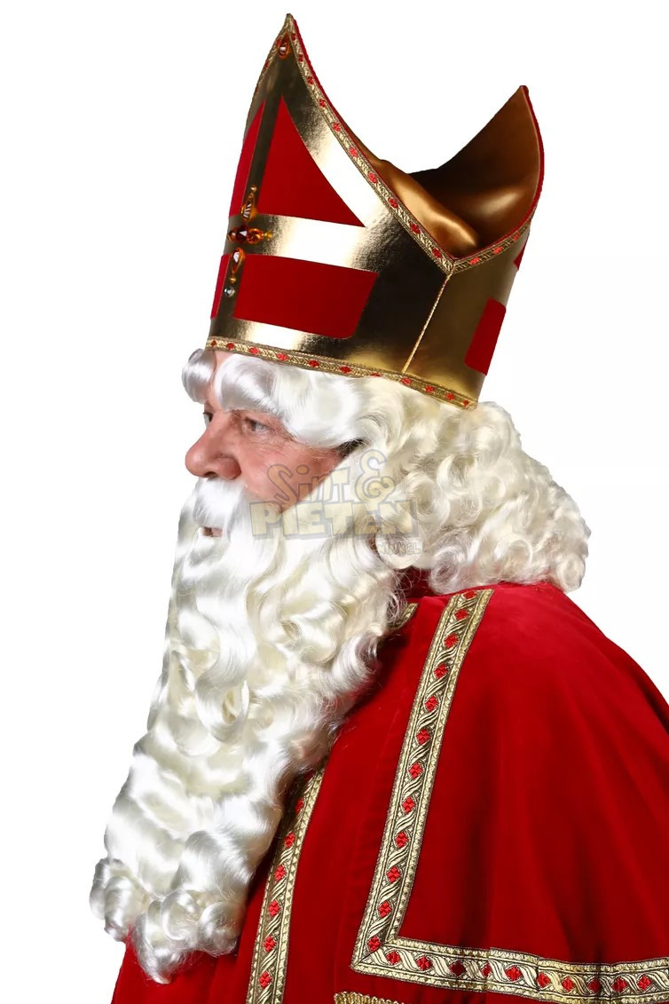 Baard van Sinterklaas model H ☆ aanbod van zwarte pieten artikelen☆