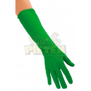 Groene lange handschoenen